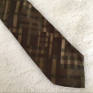 Gianfranco Ferre Camo Army Green Silk Tie